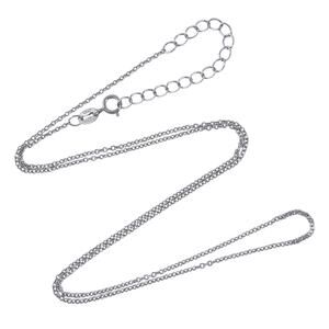 Vintage Sterling Silver 925 Cable Chain Necklace 18"-20"